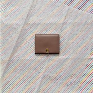 Fendi Mauve Pink Wallet | Mauve and Gray Leather Wallet | Small Designer Wallet